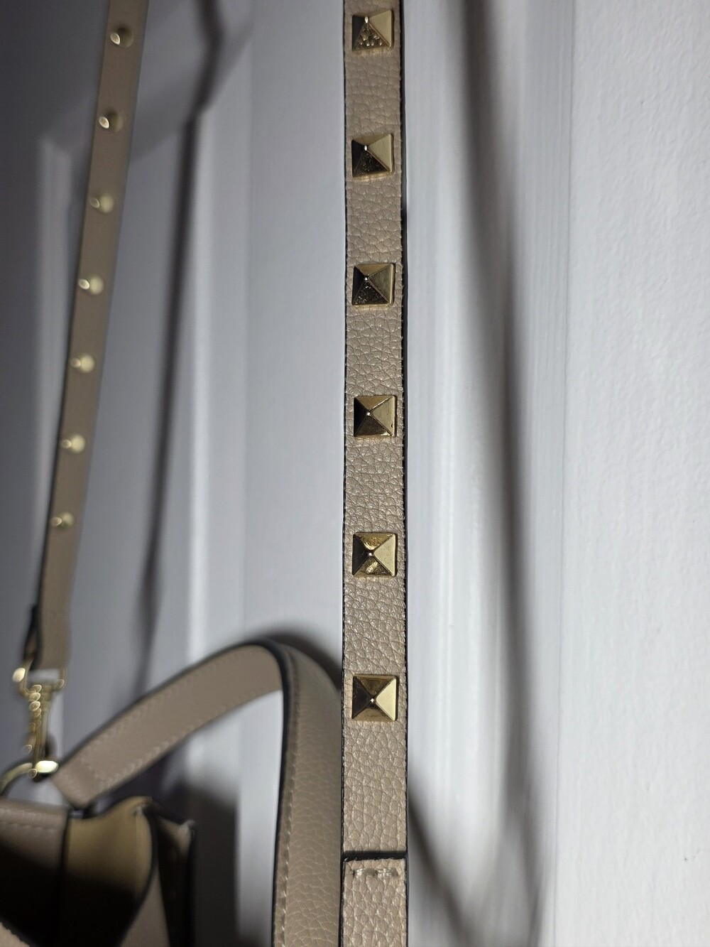 Genuine Cowhide Leather Studded Bucket Bag with Top Handle - Picture 16 of 16